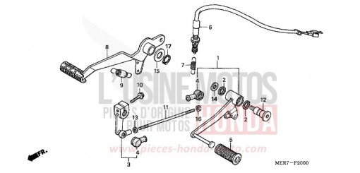 BRAKE PEDAL/ CHANGE PEDAL (CBF600S6/SA6/N6/NA6) CBF600N6 de 2006